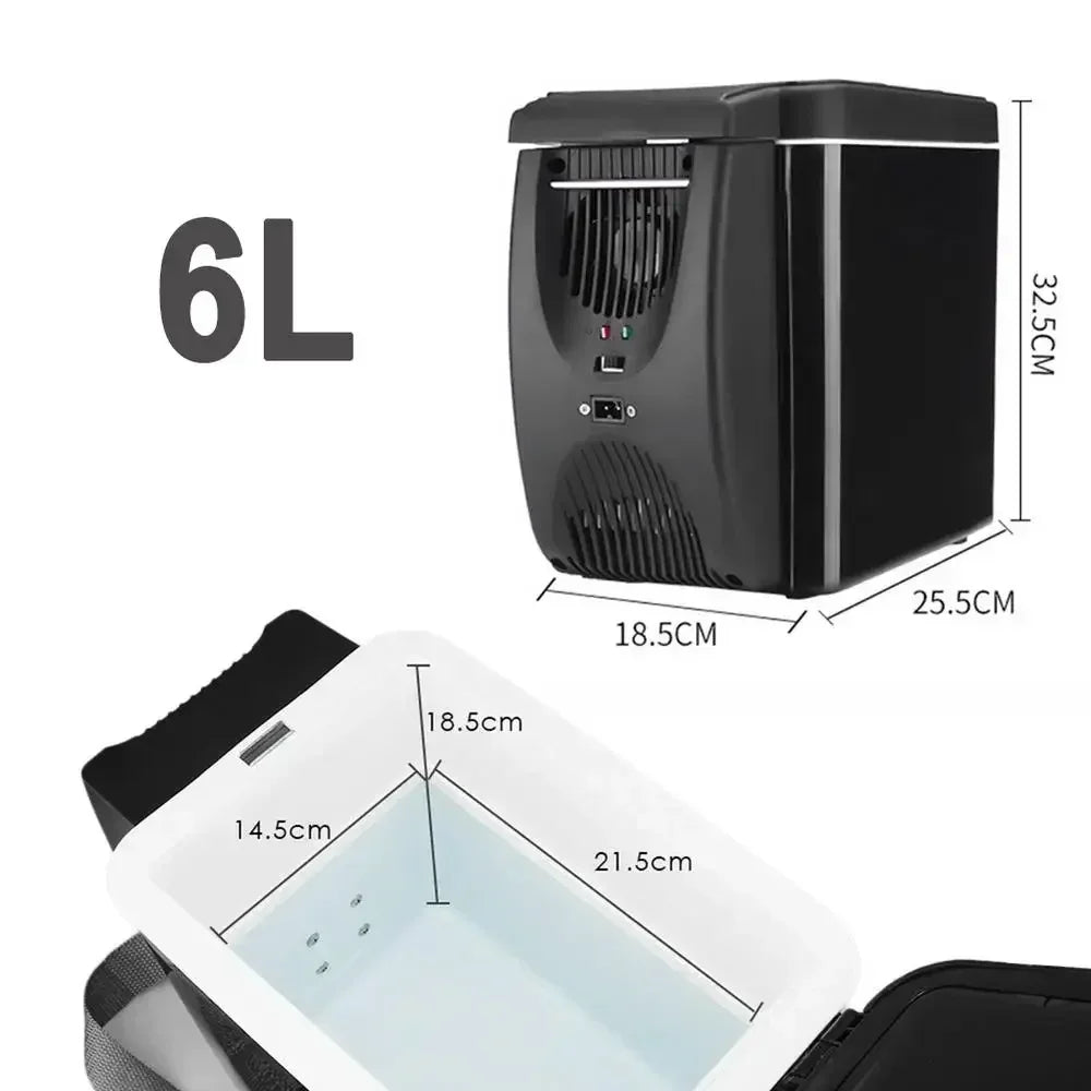 CoolBox 6L – Mini Réfrigérateur Thermoélectrique 12V pour Voiture et Maison